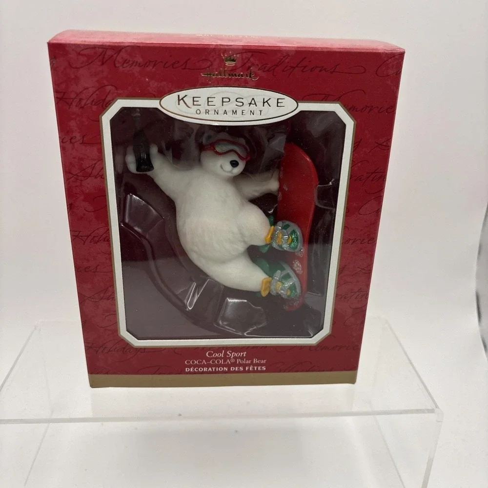 Hallmark Keepsake Ornaments~Lot of 3~Coca Cola Polar Bear/Winterberry Santa/Pez